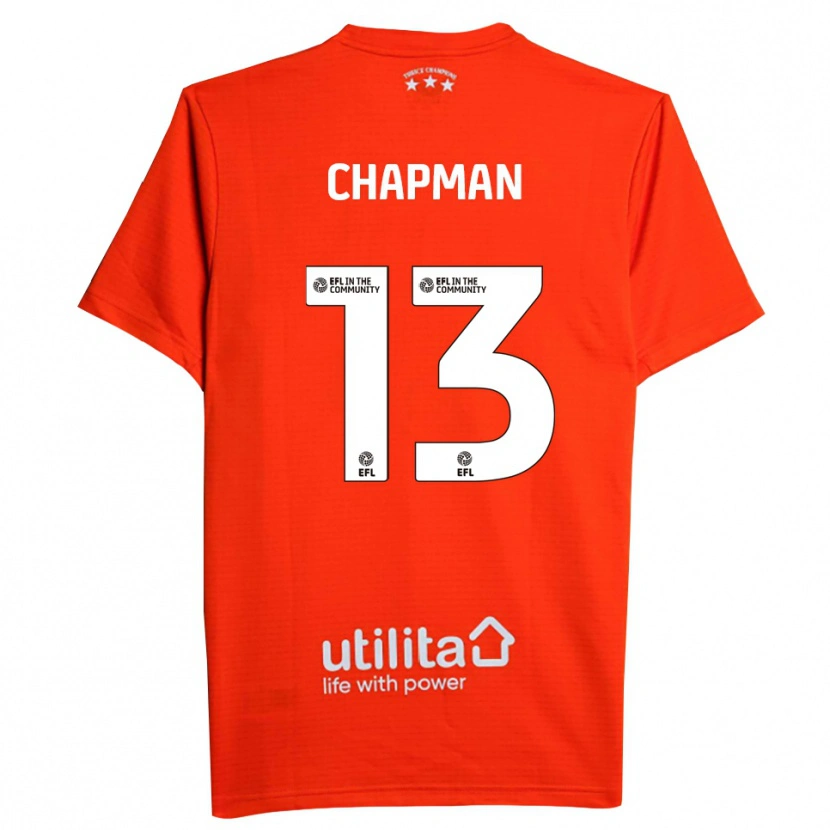 Danxen Kvinder Jacob Chapman #13 Rød Hvid Målmandstrøje 2025/26 Trøje T-shirt