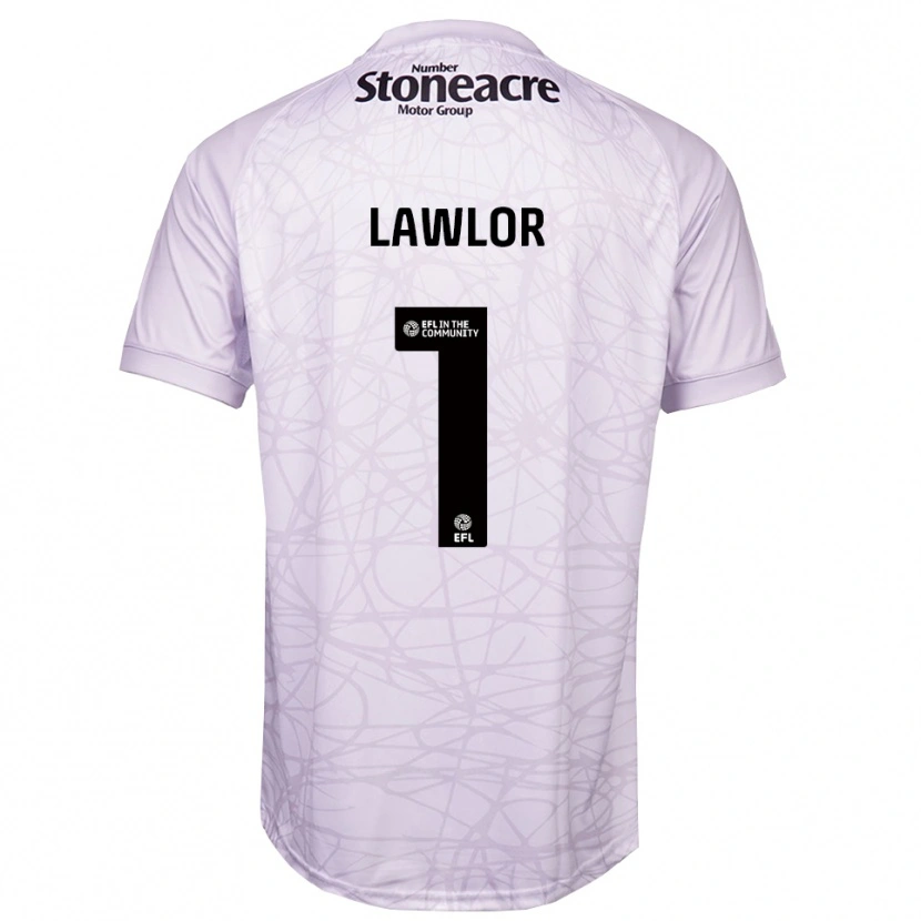 Danxen Kvinder Ian Lawlor #1 Lysegrå Sort Målmandstrøje 2025/26 Trøje T-shirt