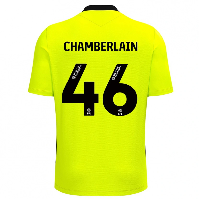 Danxen Kvinder Harrison Chamberlain #46 Gul Sort Målmandstrøje 2025/26 Trøje T-shirt