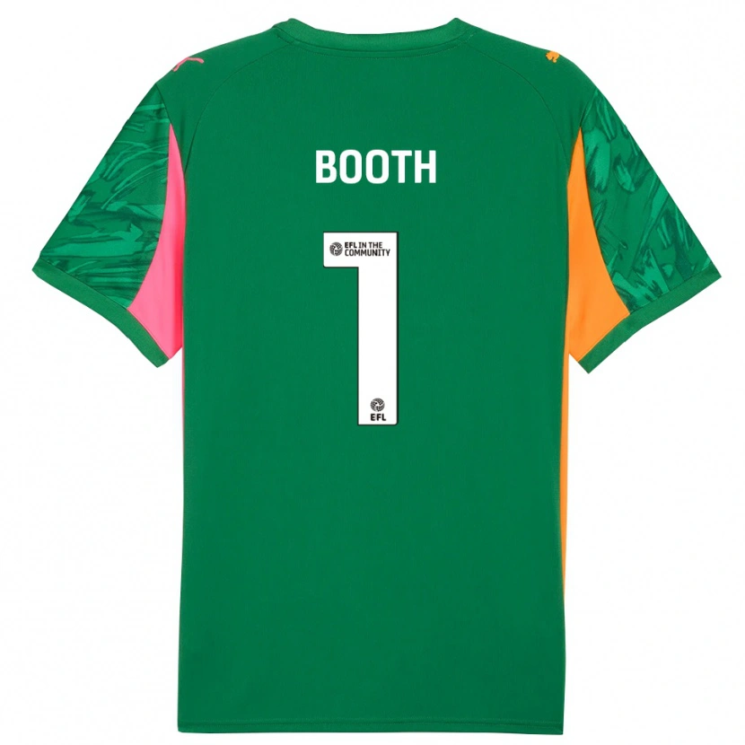 Danxen Kvinder Tom Booth #1 Grøn Pink Appelsin Målmandstrøje 2025/26 Trøje T-shirt