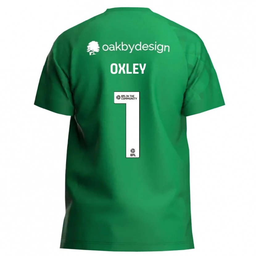 Danxen Kvinder Mark Oxley #1 Grøn Hvid Målmandstrøje 2025/26 Trøje T-shirt