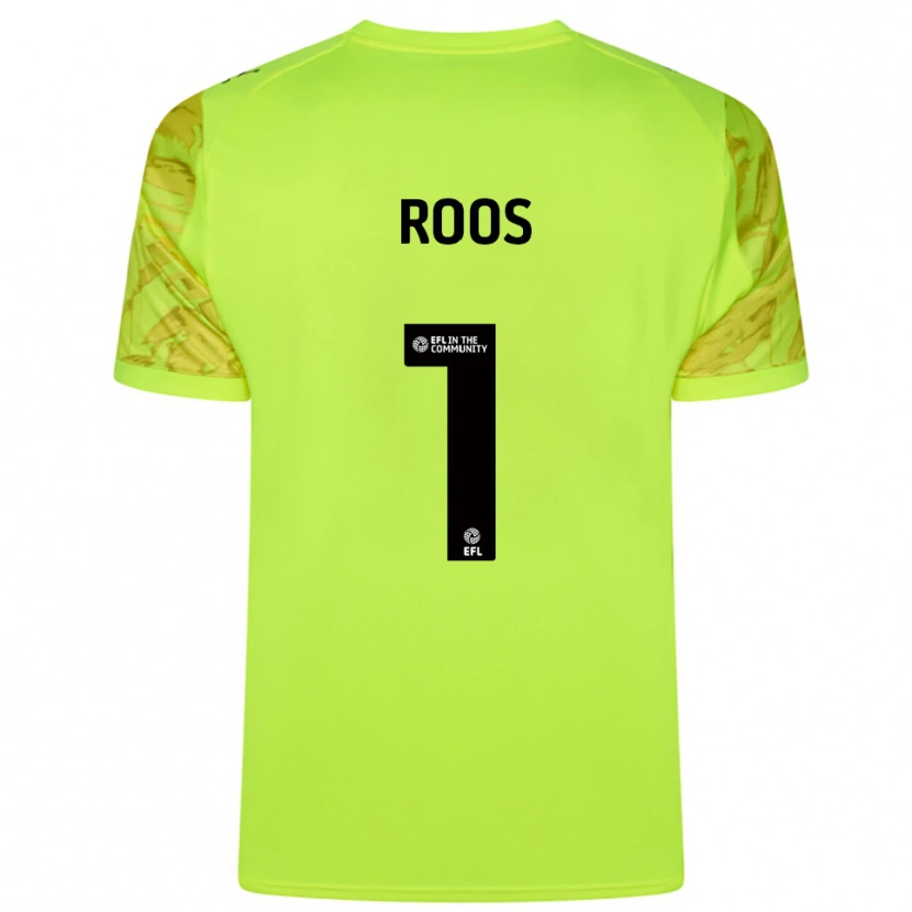 Danxen Kvinder Kelle Roos #1 Fluorescerende Grøn Målmandstrøje 2025/26 Trøje T-shirt