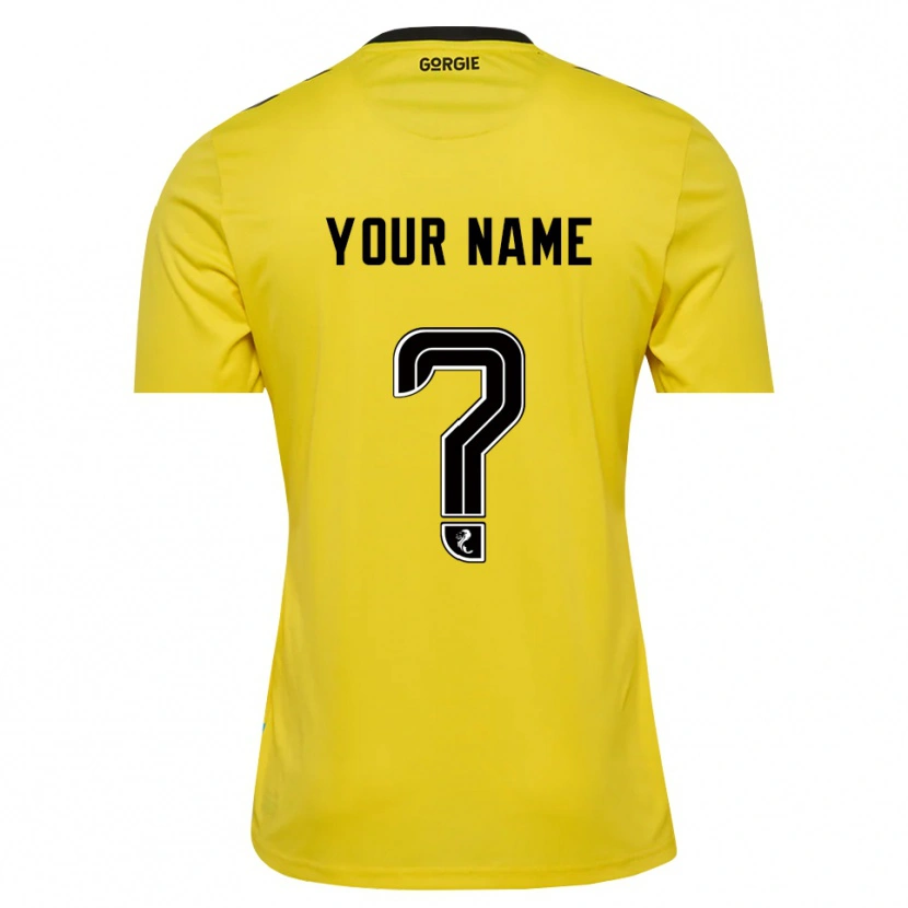 Danxen Kvinder Heart of Midlothian Gul Rød Sort Målmandstrøje 2025/26 Trøje T-shirt