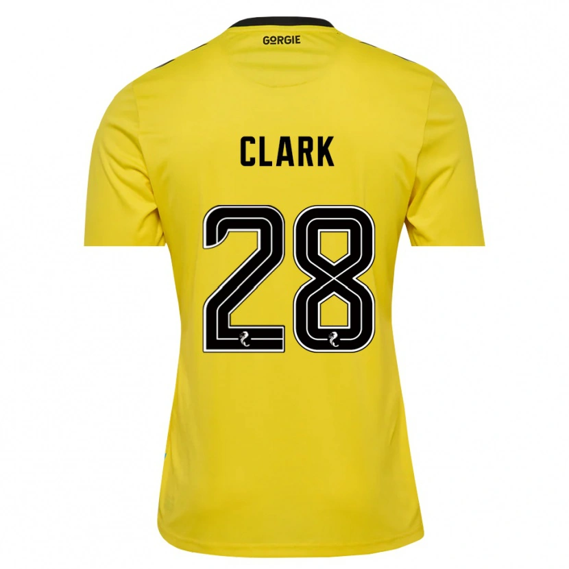 Danxen Kvinder Zander Clark #28 Gul Rød Sort Målmandstrøje 2025/26 Trøje T-shirt