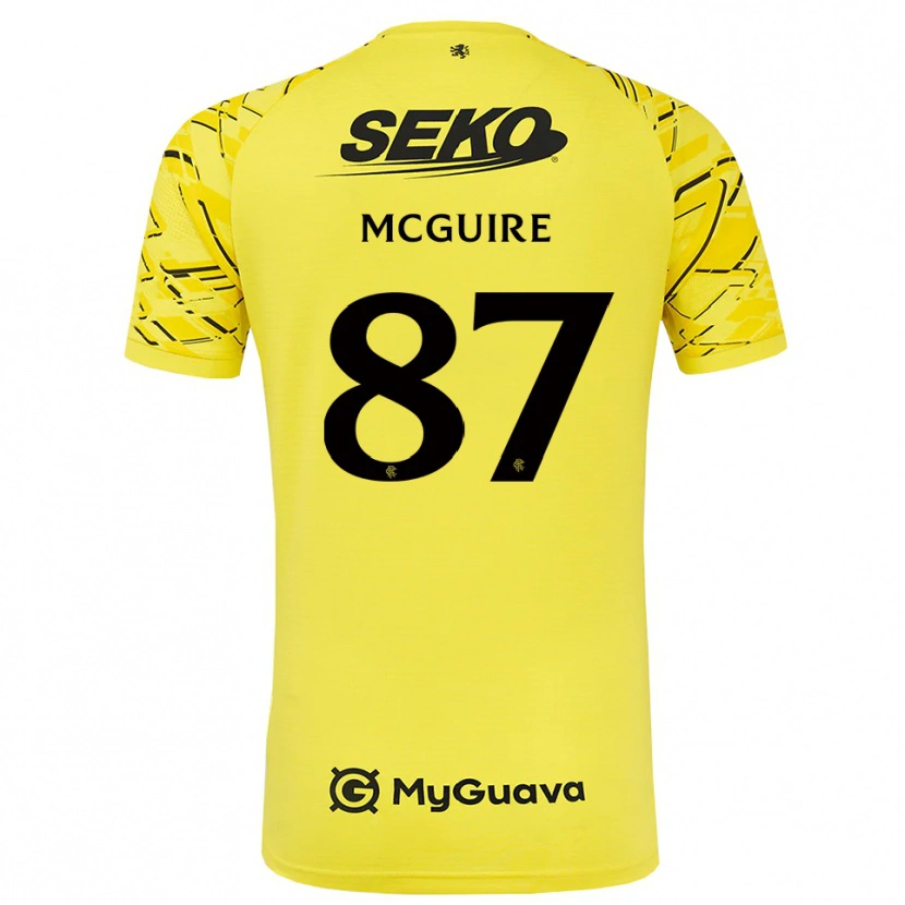 Danxen Kvinder Rydnn McGuire #87 Gul Sort Målmandstrøje 2025/26 Trøje T-shirt