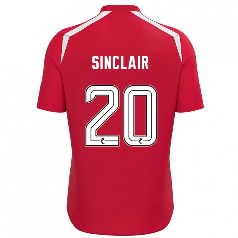 Danxen Kvinder Ross Sinclair #20 Rød Hvid Målmandstrøje 2025/26 Trøje T-shirt