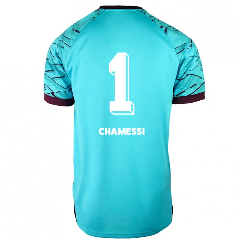 Danxen Kvinder Ian Chamessi #1 Himmelblå Lilla Målmandstrøje 2025/26 Trøje T-shirt