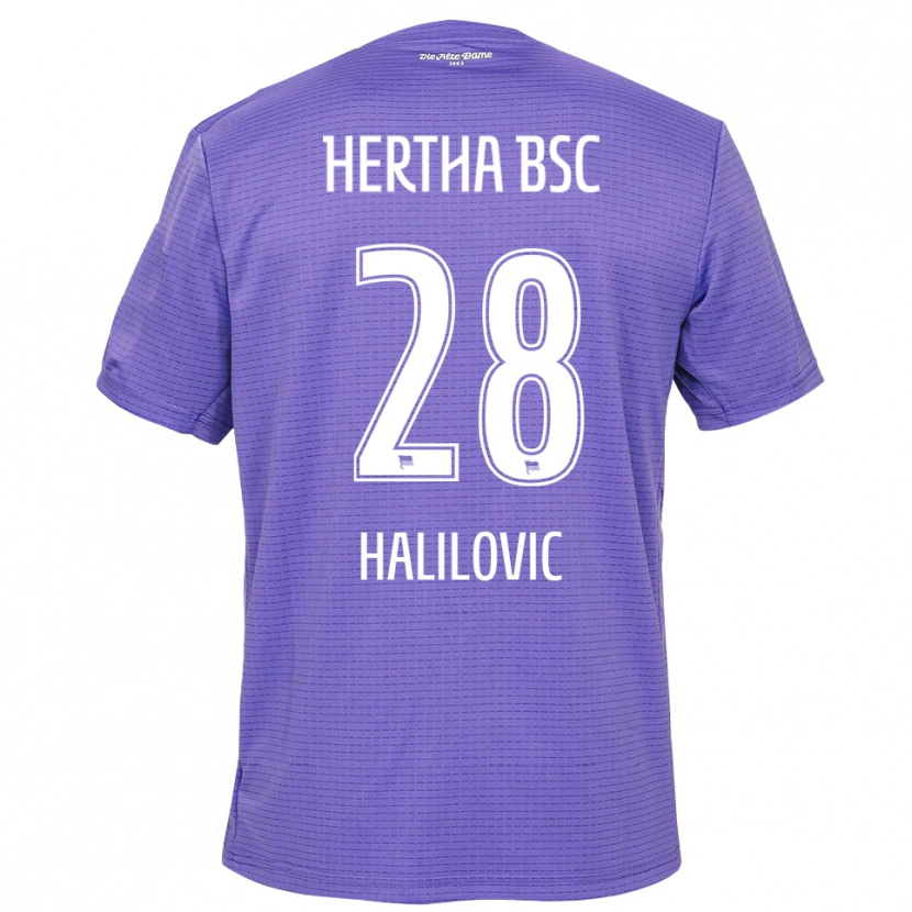 Danxen Kvinder Din Halilovic #28 Lilla Hvid Målmandstrøje 2025/26 Trøje T-shirt