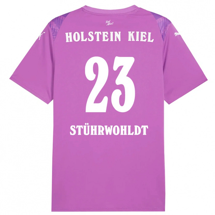 Danxen Kvinder Timon Stührwohldt #23 Lilla Hvid Målmandstrøje 2025/26 Trøje T-shirt