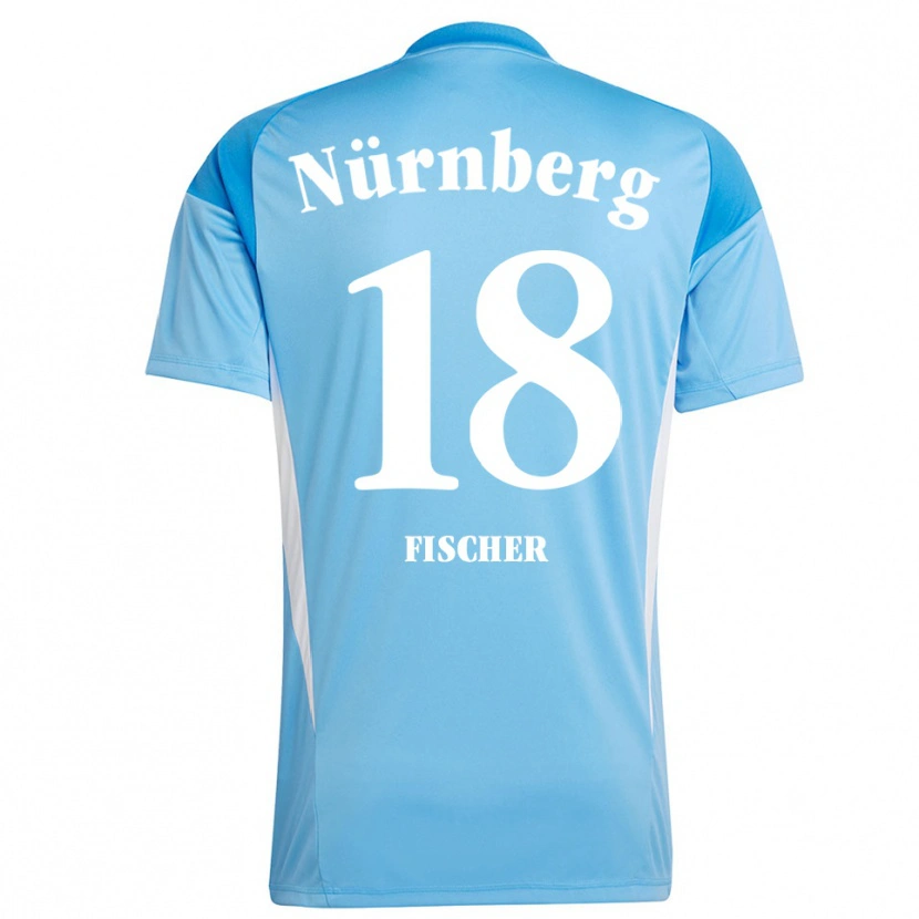Danxen Kvinder Jonas Fischer #18 Lyseblå Hvid Målmandstrøje 2025/26 Trøje T-shirt