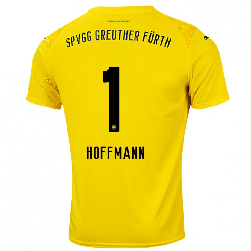 Danxen Kvinder Simon Hoffmann #1 Gul Sort Målmandstrøje 2025/26 Trøje T-shirt