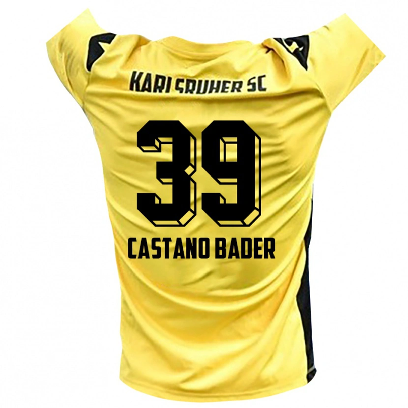 Danxen Kvinder Simeon Castano Bader #39 Gul Sort Målmandstrøje 2025/26 Trøje T-shirt