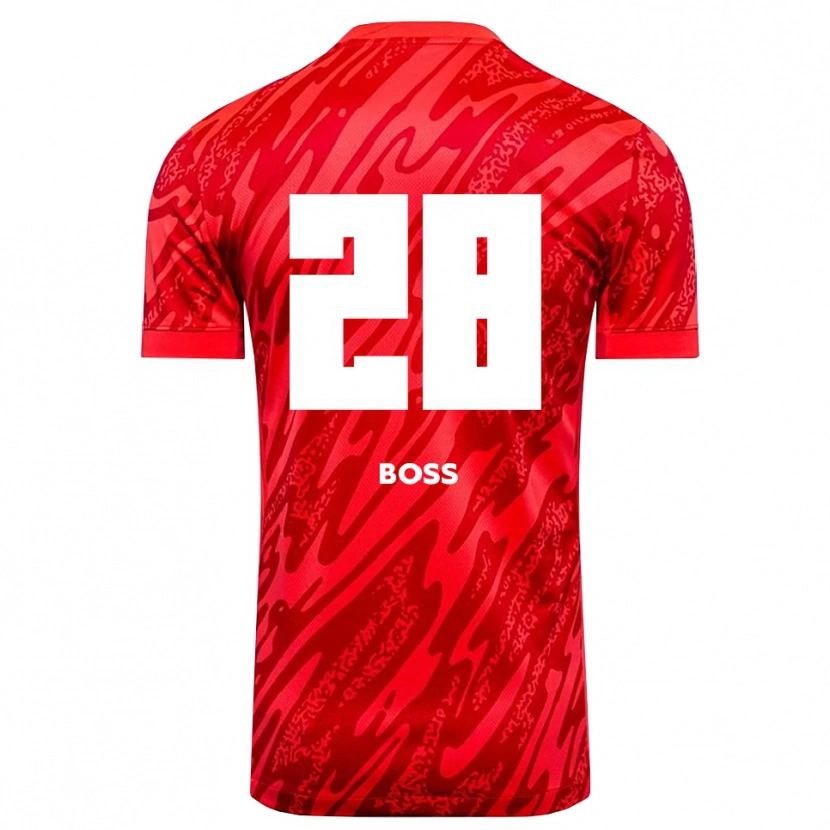 Danxen Kvinder Tim Boss #28 Rød Hvid Målmandstrøje 2025/26 Trøje T-shirt