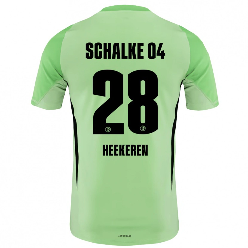 Danxen Kvinder Justin Heekeren #28 Lysegrøn Sort Målmandstrøje 2025/26 Trøje T-shirt