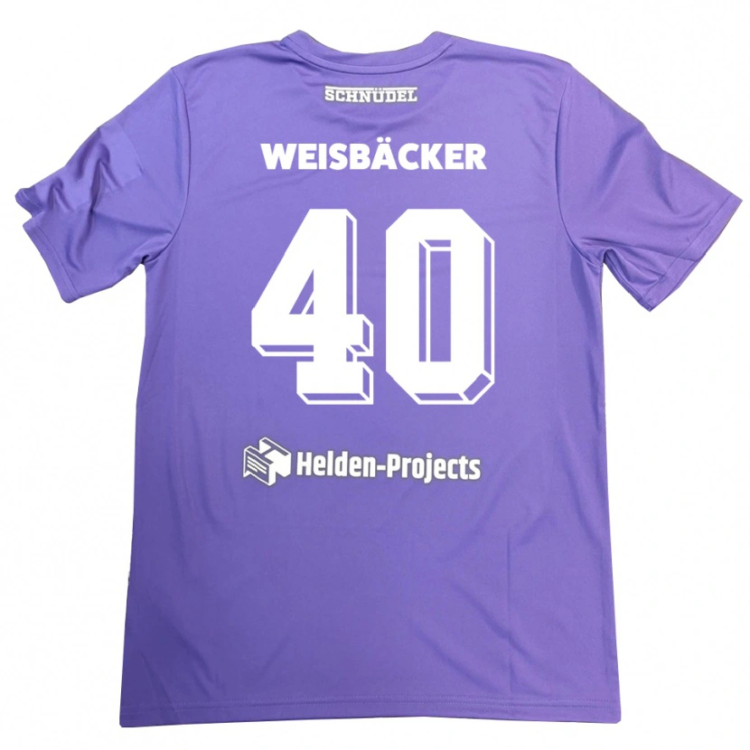 Danxen Kvinder Maximilian Weisbäcker #40 Lilla Hvid Målmandstrøje 2025/26 Trøje T-shirt