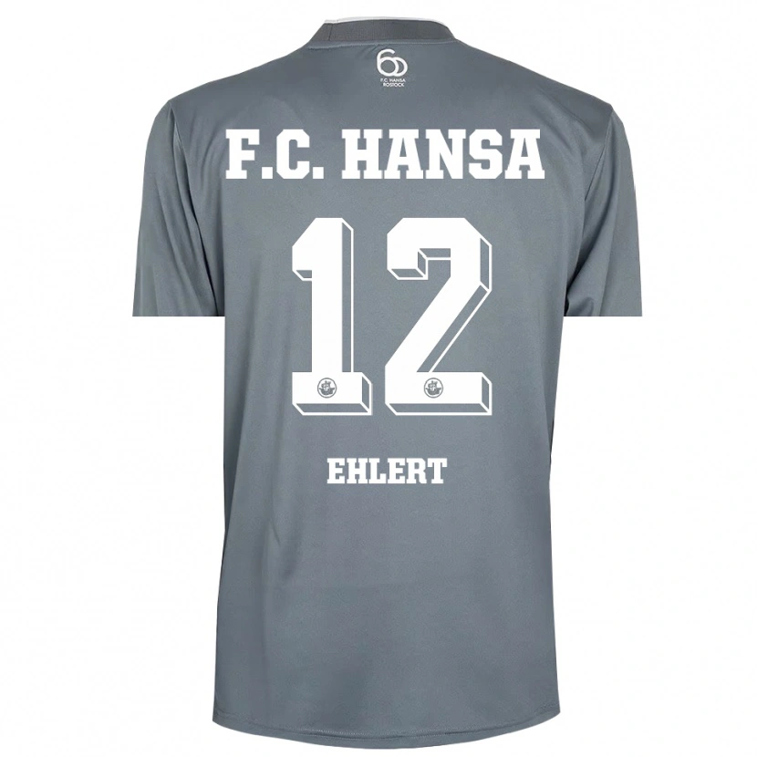 Danxen Kvinder Jonas Ehlert #12 Lysegrå Hvid Målmandstrøje 2025/26 Trøje T-shirt