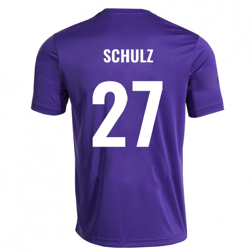 Danxen Kvinder Arne Schulz #27 Lilla Hvid Målmandstrøje 2025/26 Trøje T-shirt
