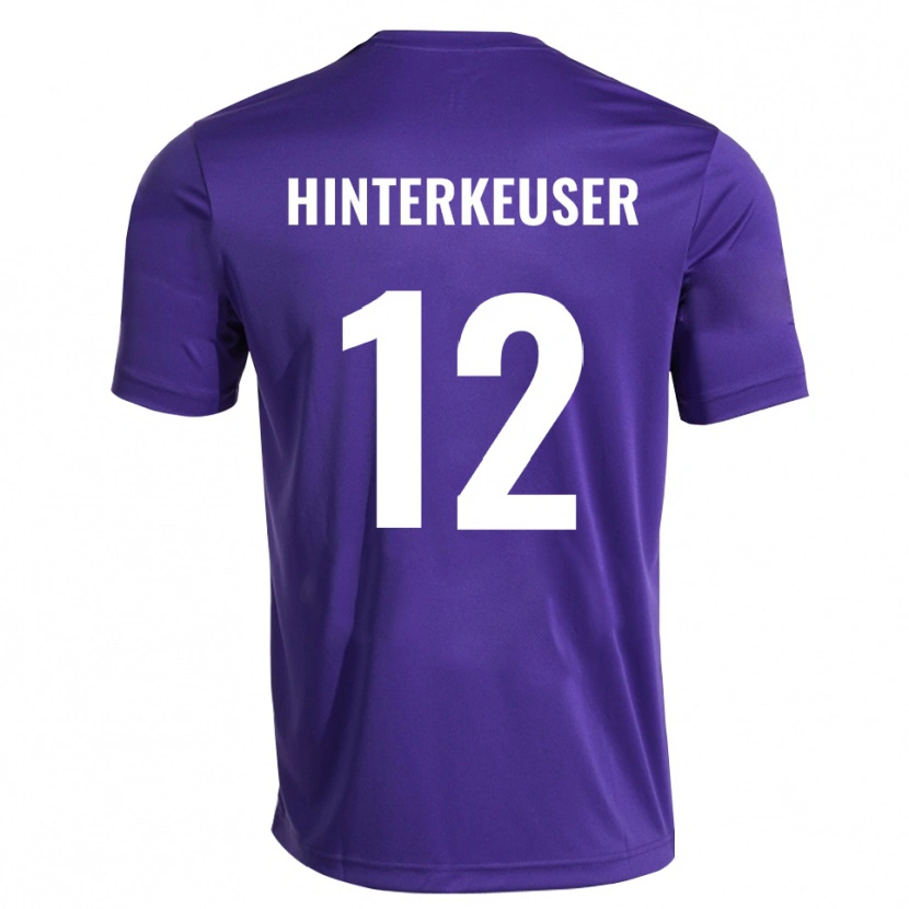 Danxen Kvinder Thomas Hinterkeuser #12 Lilla Hvid Målmandstrøje 2025/26 Trøje T-shirt
