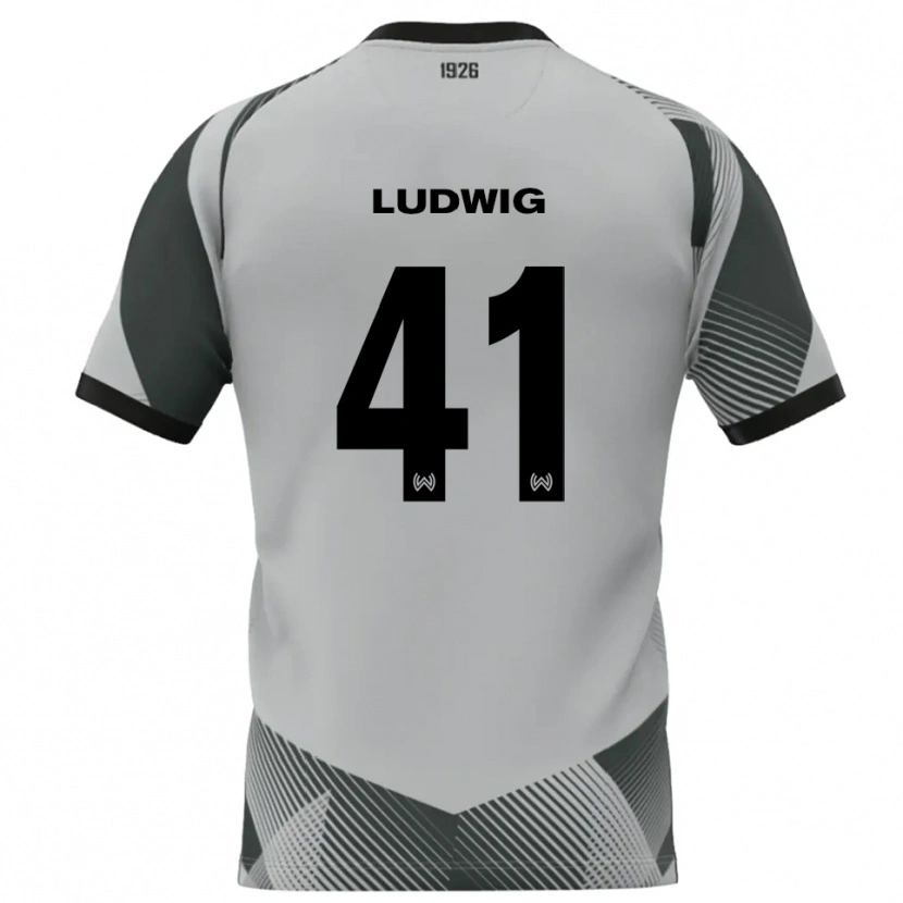 Danxen Kvinder Finn Ludwig #41 Lysegrå Hvid Målmandstrøje 2025/26 Trøje T-shirt
