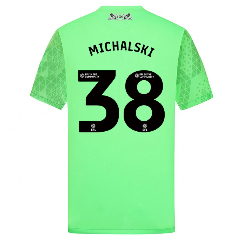 Danxen Kvinder Nicholas Michalski #38 Fluorescerende Grøn Målmandstrøje 2025/26 Trøje T-shirt