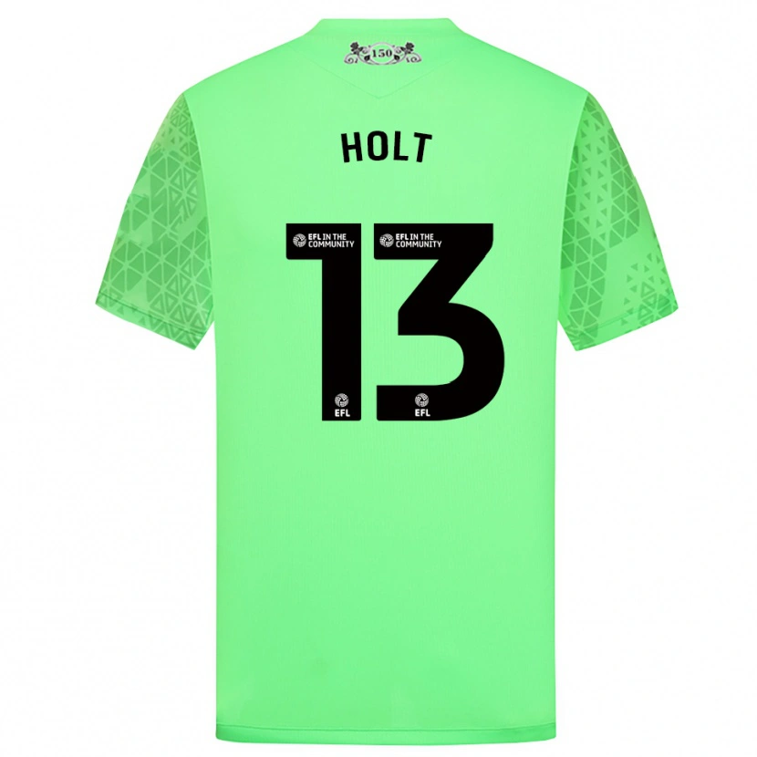 Danxen Kvinder Harry Holt #13 Fluorescerende Grøn Målmandstrøje 2025/26 Trøje T-shirt