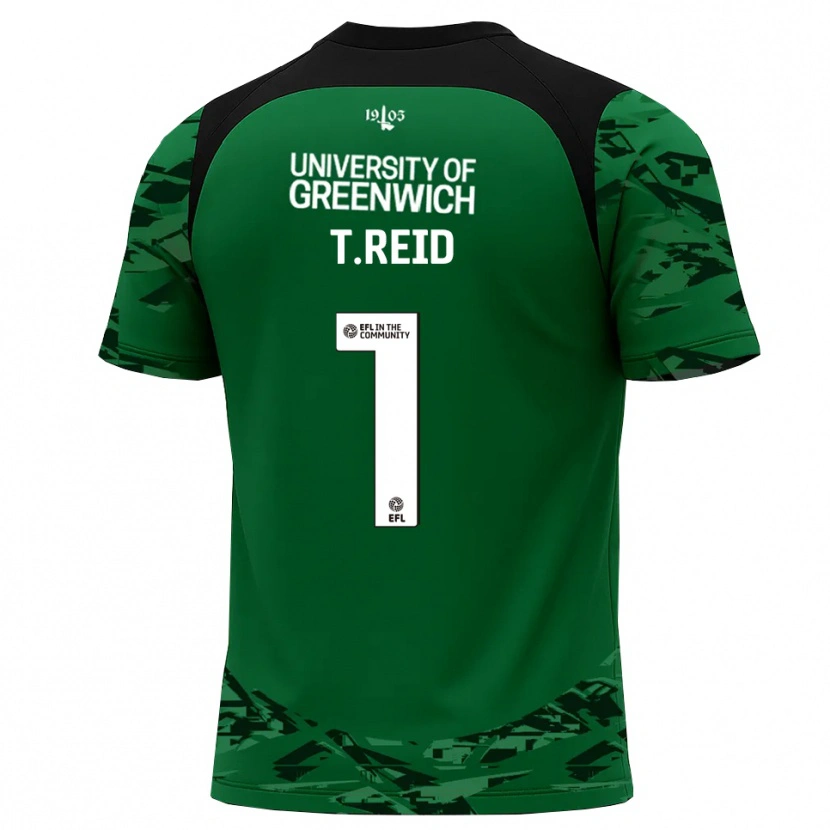 Danxen Kvinder Tommy Reid #1 Grøn Sort Målmandstrøje 2025/26 Trøje T-shirt