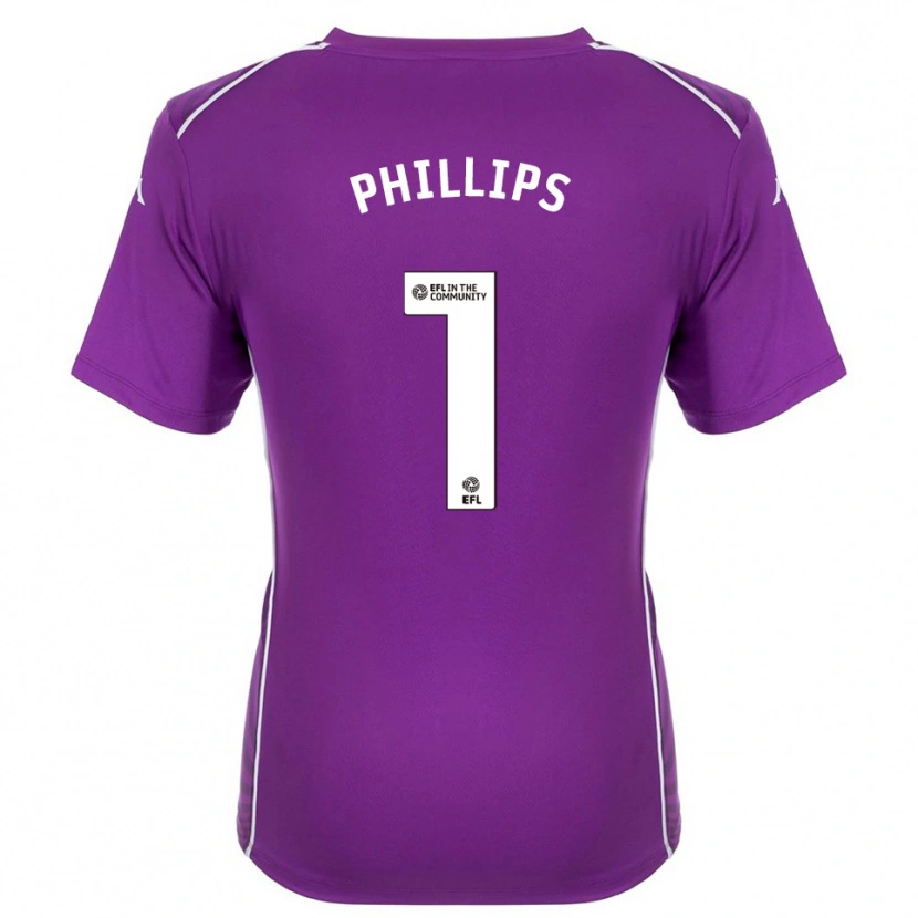 Danxen Kvinder Dillon Phillips #1 Lilla Hvid Målmandstrøje 2025/26 Trøje T-shirt