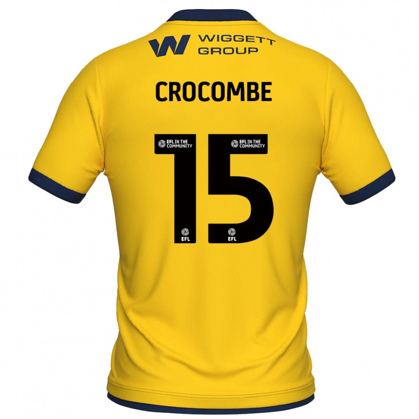 Danxen Kvinder Max Crocombe #15 Gul Sort Målmandstrøje 2025/26 Trøje T-shirt