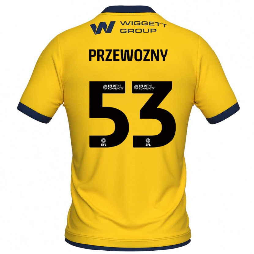 Danxen Kvinder Jakub Przewozny #53 Gul Sort Målmandstrøje 2025/26 Trøje T-shirt