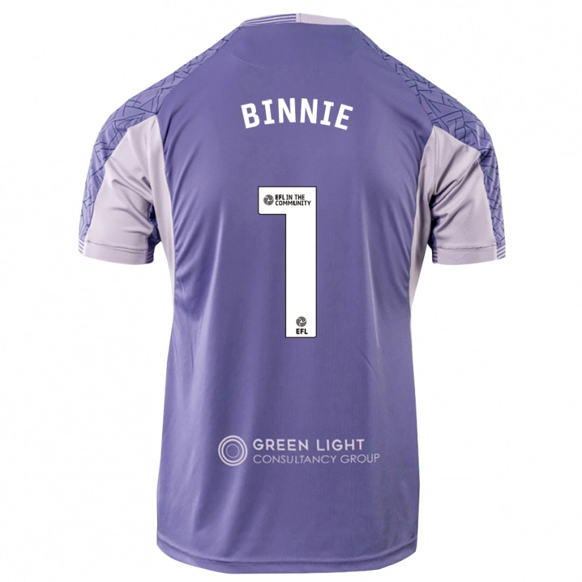 Danxen Kvinder Ethan Binnie #1 Lys Lilla Målmandstrøje 2025/26 Trøje T-shirt