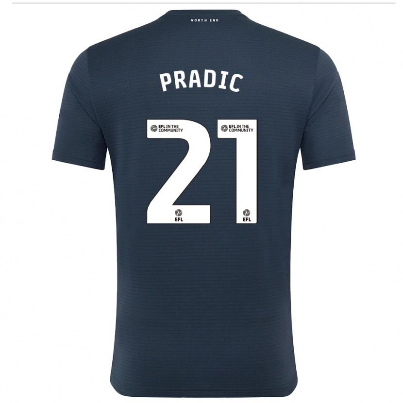 Danxen Kvinder James Pradic #21 Sort Hvid Målmandstrøje 2025/26 Trøje T-shirt