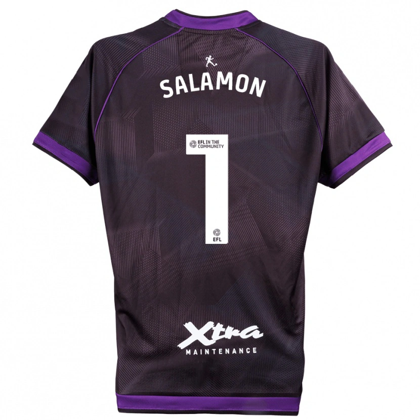 Danxen Kvinder Matteo Salamon #1 Lilla Hvid Målmandstrøje 2025/26 Trøje T-shirt