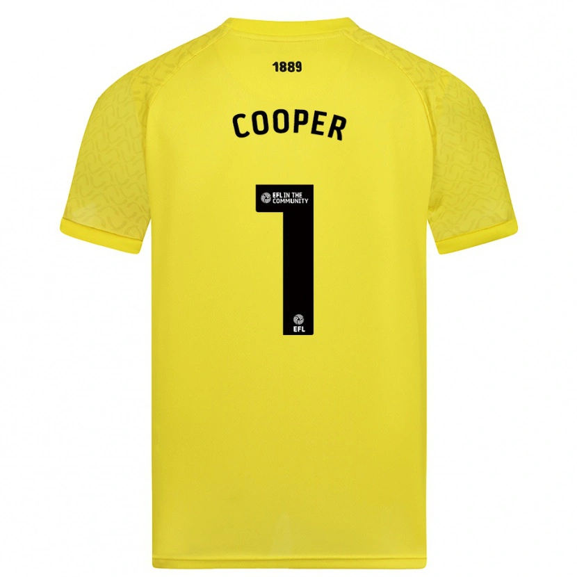 Danxen Kvinder Michael Cooper #1 Gul Sort Målmandstrøje 2025/26 Trøje T-shirt