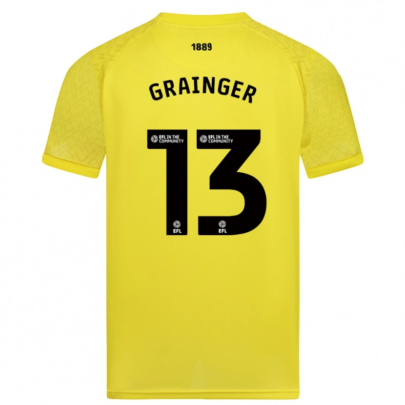 Danxen Kvinder Benjamin Grainger #13 Gul Sort Målmandstrøje 2025/26 Trøje T-shirt