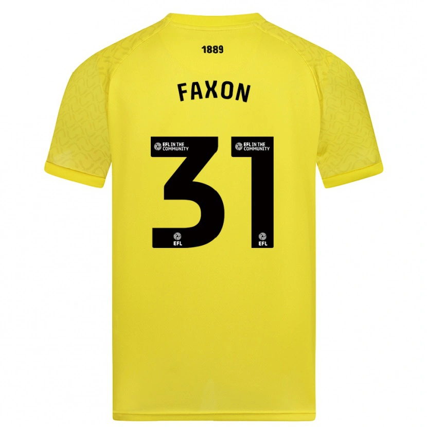 Danxen Kvinder Luke Faxon #31 Gul Sort Målmandstrøje 2025/26 Trøje T-shirt