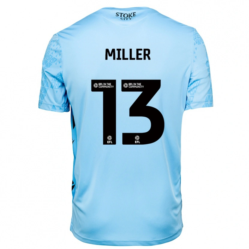 Danxen Kvinder Tom Miller #13 Himmelblå Sort Målmandstrøje 2025/26 Trøje T-shirt
