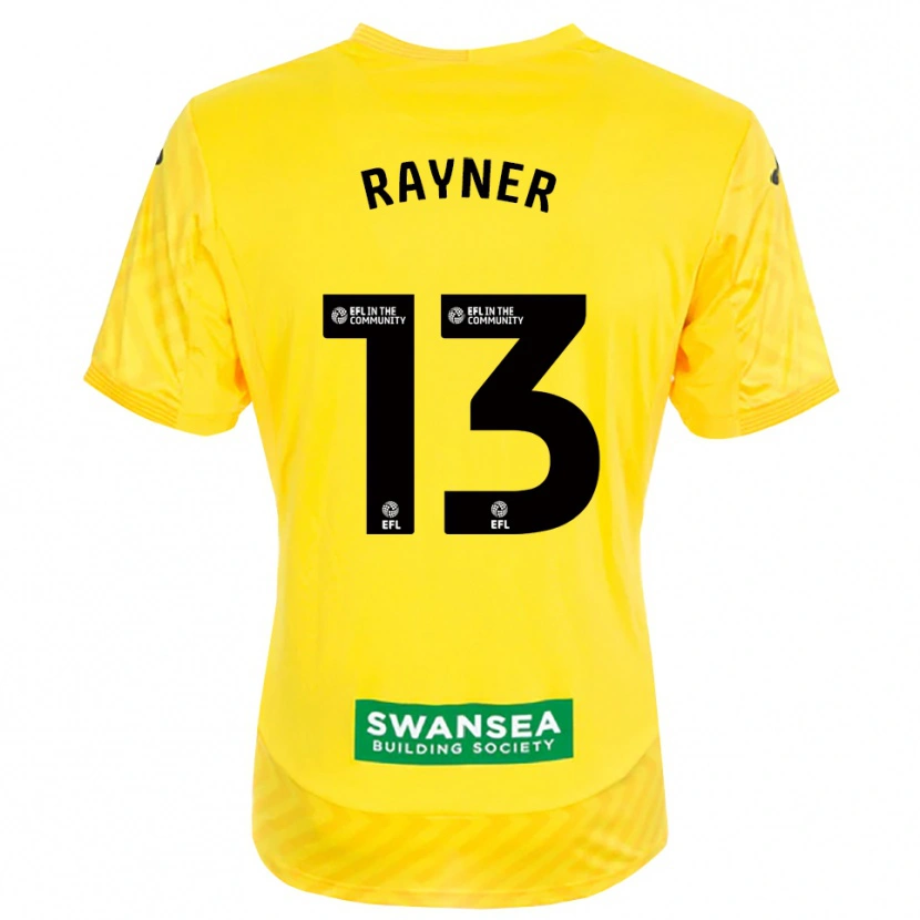 Danxen Kvinder Opal Rayner #13 Gul Sort Målmandstrøje 2025/26 Trøje T-shirt