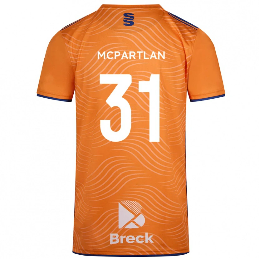 Danxen Kvinder Cian McPartlan #31 Orange Sort Målmandstrøje 2025/26 Trøje T-shirt