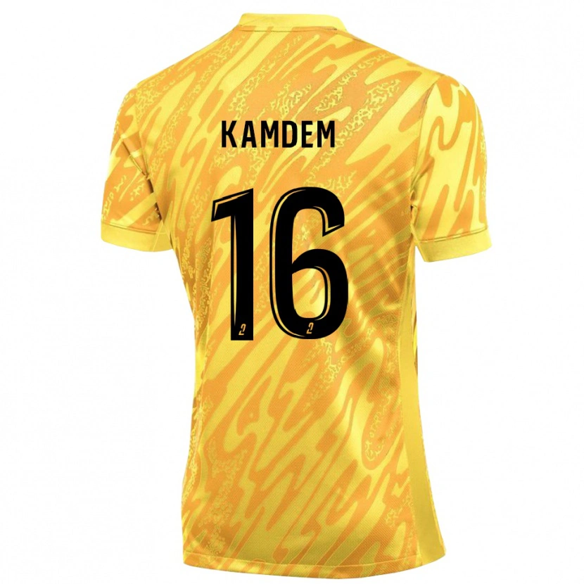 Danxen Kvinder Kevin Kamdem #16 Orange Gul Målmandstrøje 2025/26 Trøje T-shirt