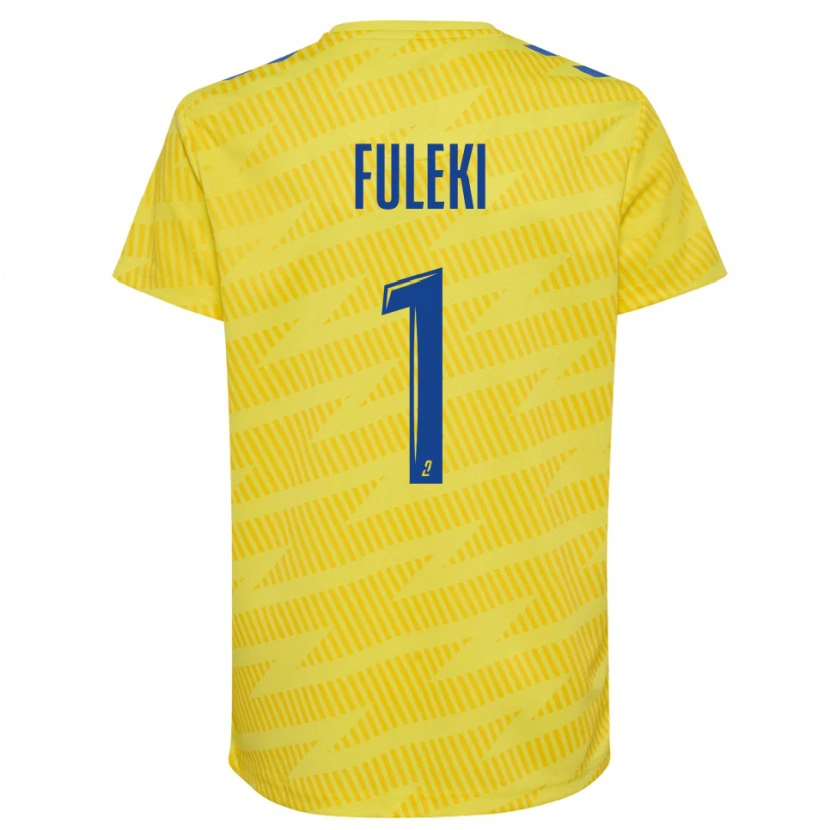 Danxen Kvinder Rafael Fuleki #1 Gul Blå Målmandstrøje 2025/26 Trøje T-shirt