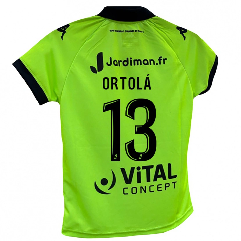 Danxen Kvinder Adrián Ortolá #13 Neon Grøn Målmandstrøje 2025/26 Trøje T-shirt