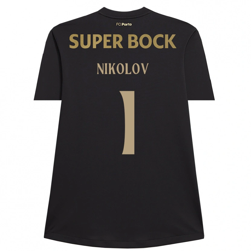 Danxen Kvinder Antoni Nikolov #1 Sort Brun Målmandstrøje 2025/26 Trøje T-shirt