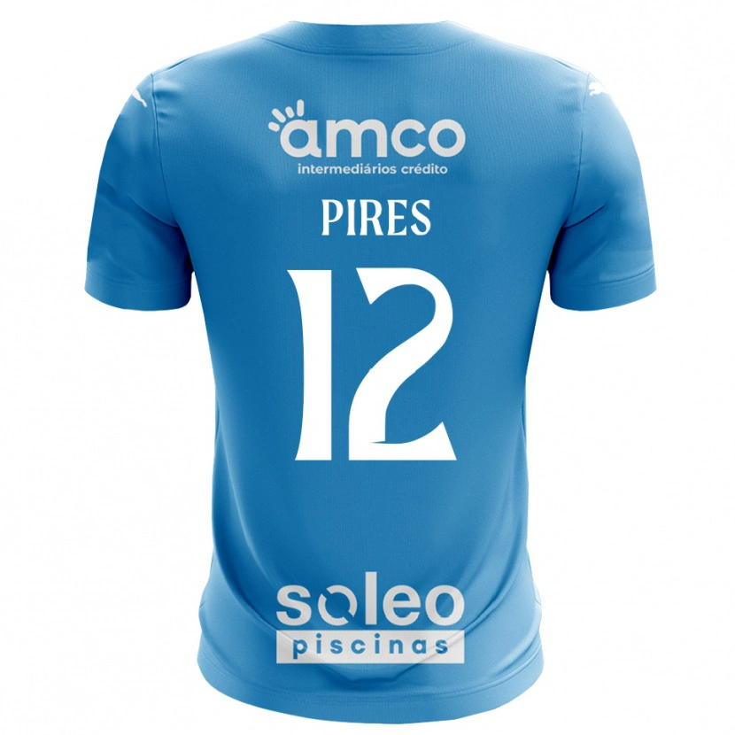 Danxen Kvinder Hugo Pires #12 Blå Hvid Målmandstrøje 2025/26 Trøje T-shirt