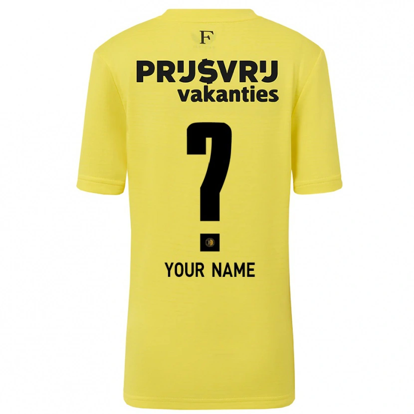 Danxen Kvinder Feyenoord Gul Sort Målmandstrøje 2025/26 Trøje T-shirt