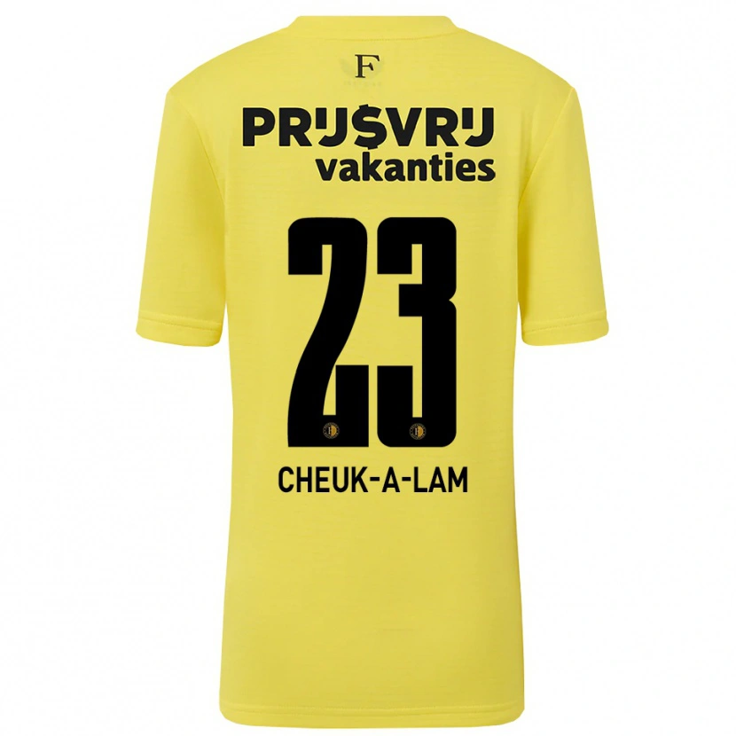 Danxen Kvinder Lee-Quincy Cheuk-A-Lam #23 Gul Sort Målmandstrøje 2025/26 Trøje T-shirt