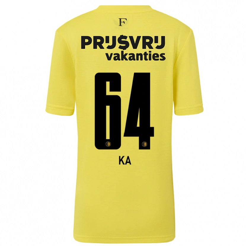 Danxen Kvinder Ismail Ka #64 Gul Sort Målmandstrøje 2025/26 Trøje T-shirt