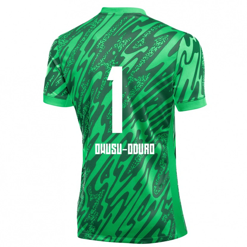 Danxen Kvinder Rome Jayden Owusu-Oduro #1 Grøn Hvid Målmandstrøje 2025/26 Trøje T-shirt