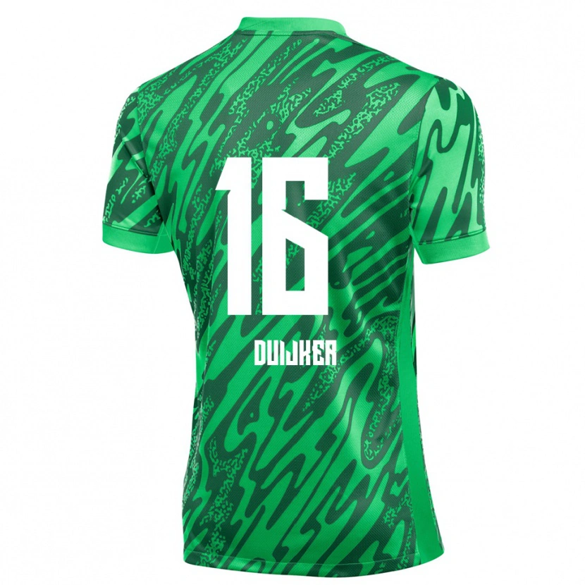 Danxen Kvinder Jaycen Duijker #16 Grøn Hvid Målmandstrøje 2025/26 Trøje T-shirt