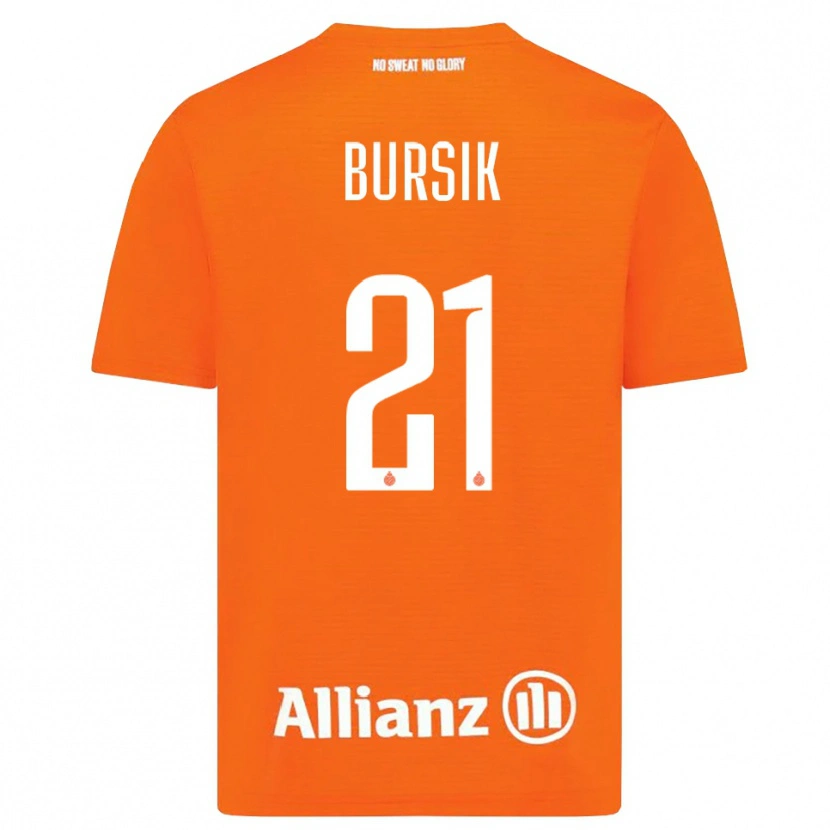 Danxen Kvinder Josef Bursik #21 Orange Hvid Målmandstrøje 2025/26 Trøje T-shirt