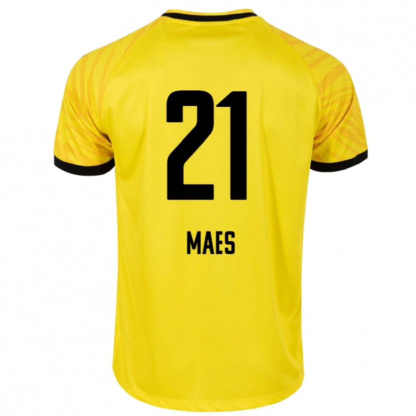 Danxen Kvinder Noa Maes #21 Gul Sort Målmandstrøje 2025/26 Trøje T-shirt